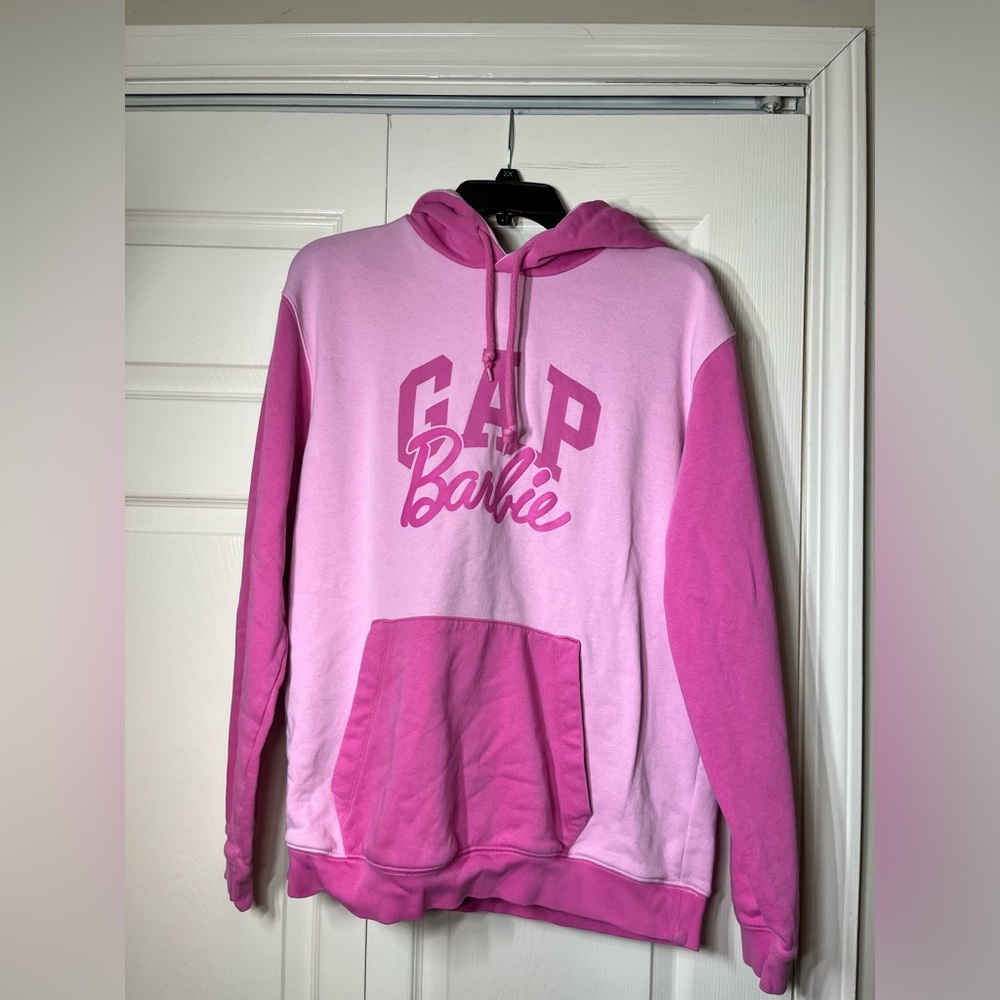 Gap x Barbie Pink Colourblock‎ Hoodie Sweatshirt